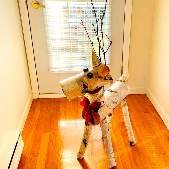 Handmade 🇨🇦 lovely wooden birch Reindeer - Picture 4 of 4